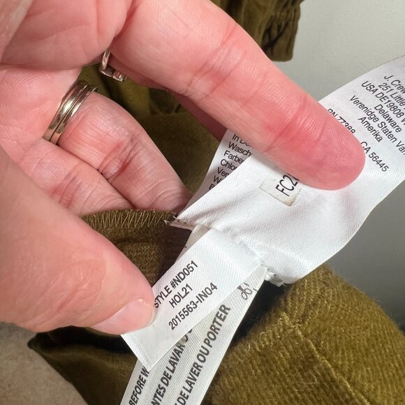 Madewell Flannel Lucie V-Neck Smocked Mini Dress Size 2X Weathered Olive Green - Picture 12 of 12